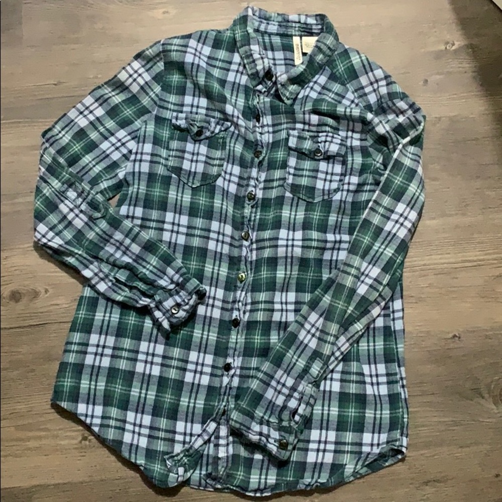 Plaid button down